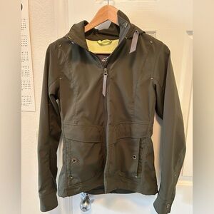 Eddie Bauer lightweight Olive Green Hooded Jacket